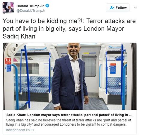 Donald Trump Jr Criticises London Mayor After Terror Attack Bbc News