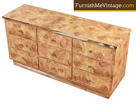 Vintage Glam Laminated Burl Dresser