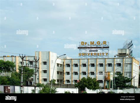 Dr M G R University Building In Chennai Tamilnadu India Stock Photo