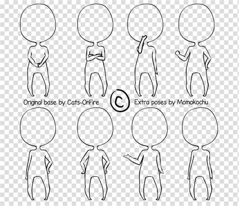 Free Chibi Base Poses Meme Illustration Transparent Background Png