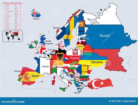 Flags Of Europe Map