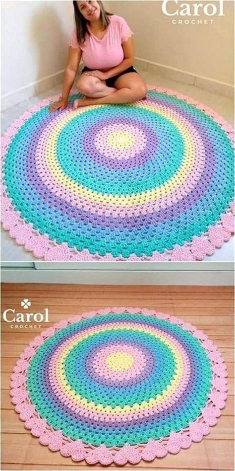 Pin By Clau Zovak On Alfombras Crochet Mandala Pattern Crochet Rug