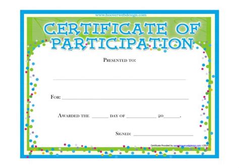 40+ Certificate of Participation Templates - PrintableTemplates