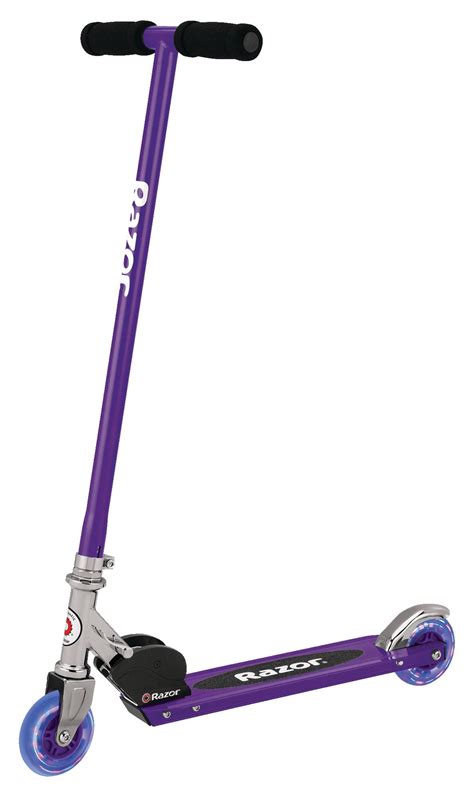 Razor S Kick Scooter For Youth Teens Light Up Wheel Folding Purple Ages 5 Max 110 Lbs