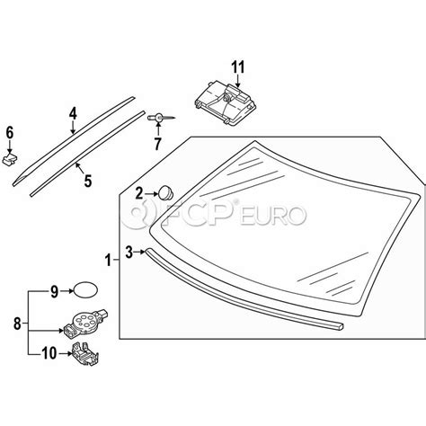 Volkswagen Rain Sensor Genuine Vw 81d955555a Fcp Euro