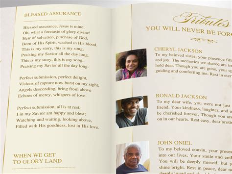 Small Page Funeral Program Canva Preview Godserv Designs