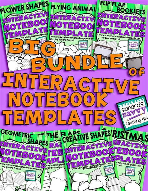 Interactive Notebook Templates - savvy teaching tips