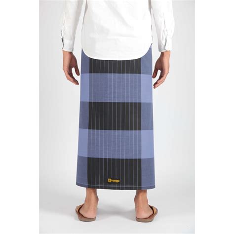 Sarung Mangga Gold Darussalam Hitam Navy Image