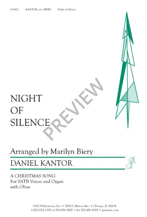 Night Of Silence Von Daniel Kantor Im Stretta Noten Shop Kaufen