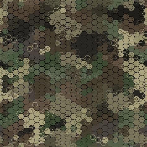 Texture Military Camouflage Seamless Pattern Abstract Army Vector