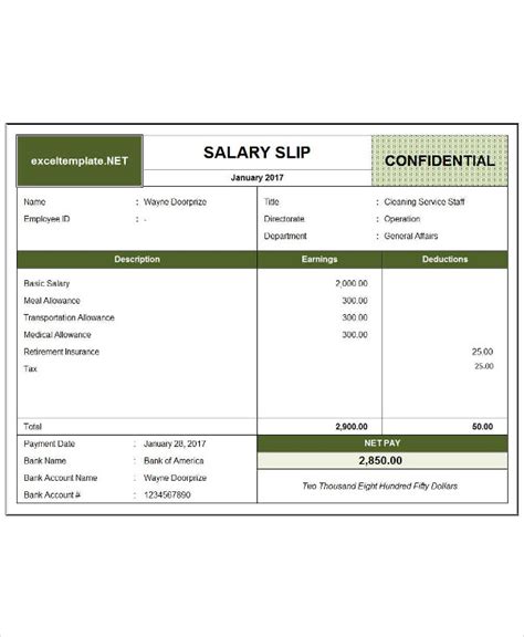 Free South African payslip template doc and download links 2019