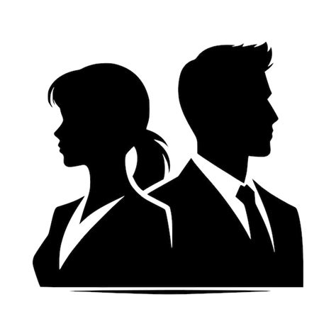 Premium Vector Silhouette Man And Woman Vector