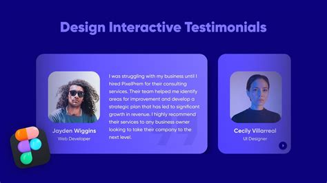 Design An Interactive Testimonials In Figma Ui Design Tutorial Youtube