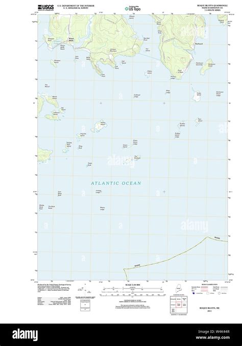 Maine Usgs Historical Map Roque Bluffs Tm Restoration Stock