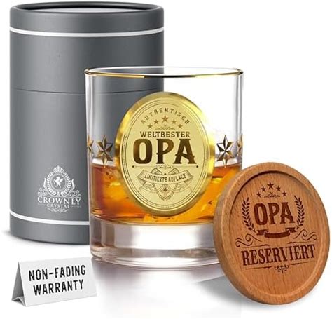 Crownly Crystal Ruhestand Geschenk F R Opa Whiskyglas Mit Gravur