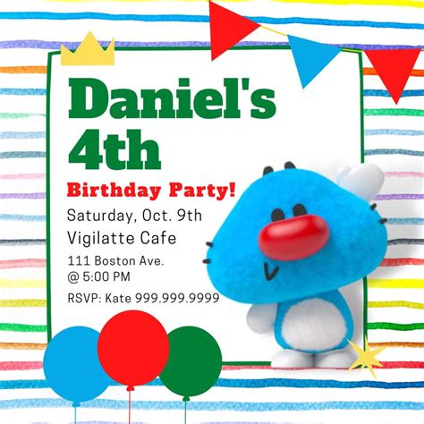 Digital Png Space Oggy Birthday Invitation You Edit Etsy In