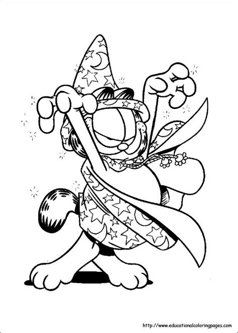 Garfield Halloween Coloring Pages - Coloring Home