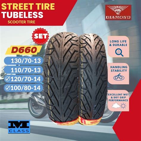 Set R D Motorcycle Tubeless Tire For Honda Pcx Click Kymco Super