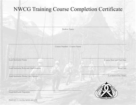 Nwcg Certificate Template