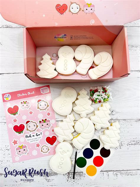 Paint Your Own Christmas Cookies Cookie Decorating Box For Holidays