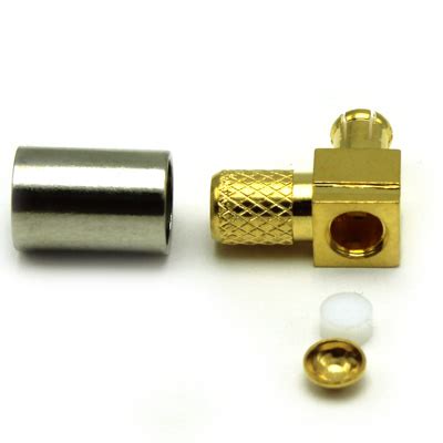 MCX Right Angle Solder Crimp Plug COAX Connectors