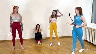 Three Sweaty Girls Humiliate One Slave Girl Ass Worship Facesit