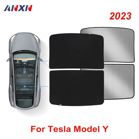 Roof Sunshades For Tesla Model Y 2024 Upgraded Sunroof Shade Sunshade 2