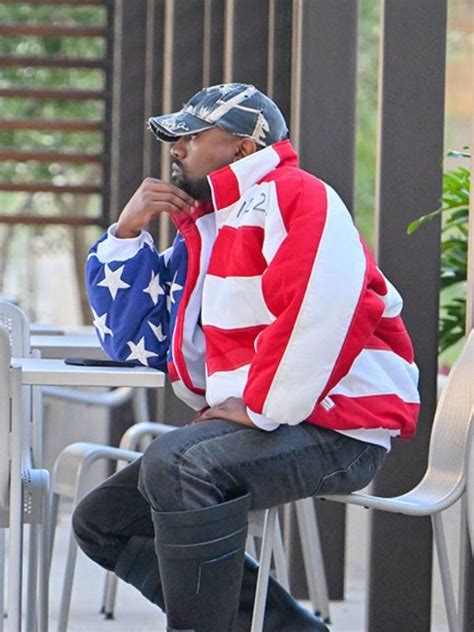 Kanye West USA Flag Bomber Jacket - Movie Jackets