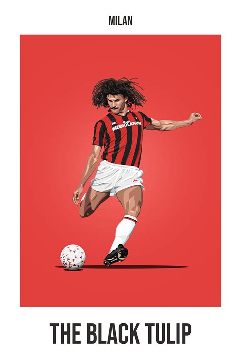 Ruud Gullit The Black Tulip Football Poster Etsy