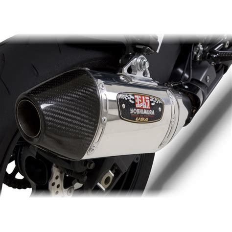 Kawasaki Zx 6r 2009 2012 Yoshimura Stainless Rs4 Slip On With Carbon Coned End Cap Race Series