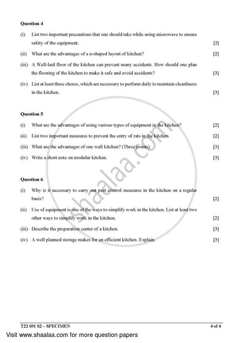 Cookery 2021 2022 English Medium Icse Class 10 Set 1 Question Paper With Pdf Download