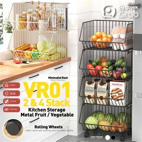 Promo Hop Vr Rak Dapur Susun Serbaguna Tempat Keranjang Sayur Buah