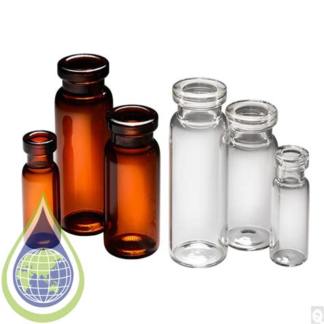 X Mm Ml Amber Borosilicate Glass Crimp Serum Neck Vial With