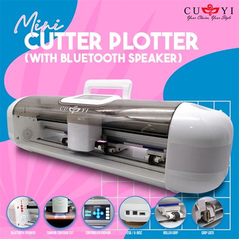 Cuyi Mini Cutter Plotter Bluetooth Touch Screen Vinyl Decal