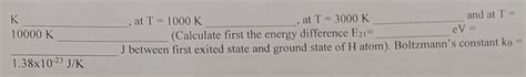 Solved 5.88 Using the Boltzmann distribution formula (which | Chegg.com 