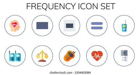 Frequency Icon Set 10 Flat Frequency Stock Vector Royalty Free