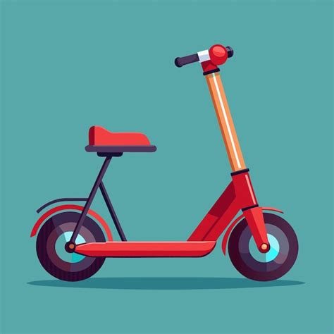 A Red Scooter With A Red Seat And A Red Seat Premium Ai Generated Vector