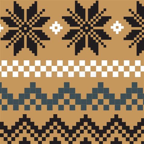 Nordic Style Christmas Snowflake Jacquard New Year Or Winter Design