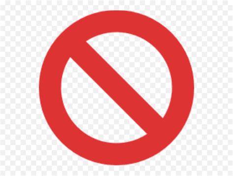 Prohibited Emoji Emoji Prohibido Png Prohibited Sign Png Free