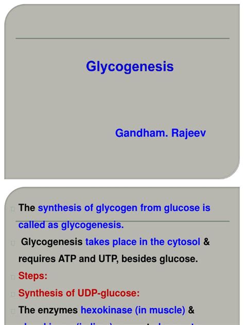 The Process Of Glycogenesis A Step By Step Explanation Of How Glycogen