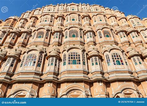 Exterior Del Palacio De Vientos De Hawa Mahal En Jaipur Rajasthan India