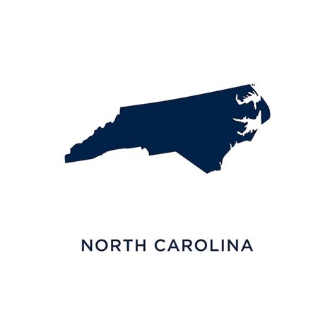 Premium Vector North Carolina United States Of America Usa Map