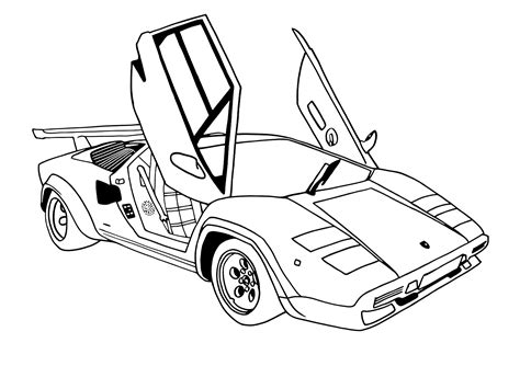 Desenho De Super Carrro Lamborghini Para Colorir Tudodesenhos