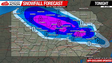 First Call Snowfall Forecast for Tonight's Surprise Heavy Snow In Parts ...