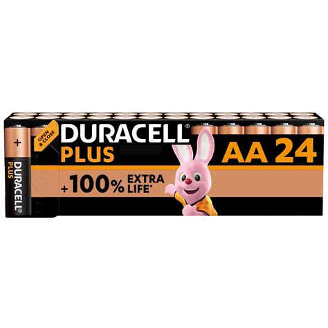 Batterie Duracell Plus AA Pacco Da 24 Pile Alcaline 1 5V Fino Al