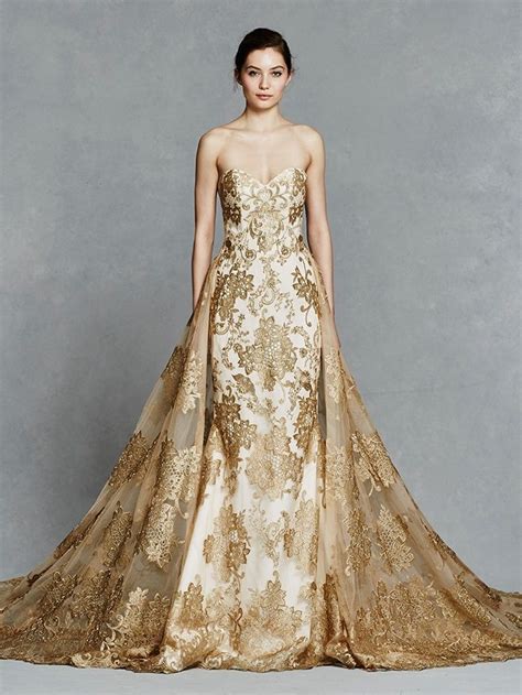 5 Gold Wedding Dresses That Are Classic And Glamorous Vestido De