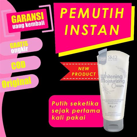 Jual WHITENING MOISTURIZING CREAM SR12 INSTANT WHITENING BODY LOTION