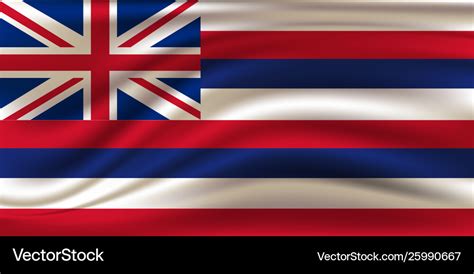 National Flag Hawaiian Islans Symbol Royalty Free Vector