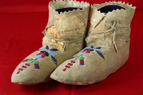 Native American Antique Sioux Beaded Moccasins From Atozantiques On Ruby Lane Native American