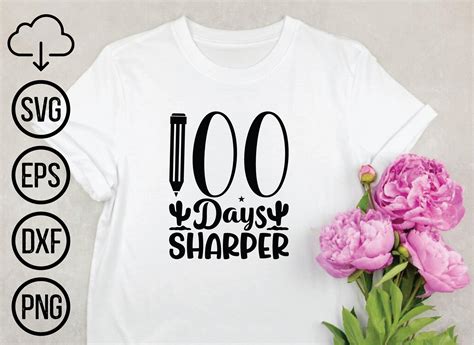 100 Days Sharper Graphic By Designhub4323 · Creative Fabrica